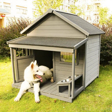 Wood Dog House Four Seasons Outdoor Rainproof