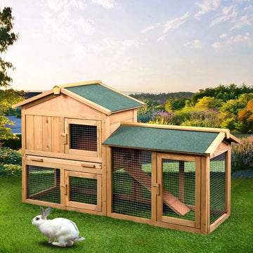 Hen House Large 2 Layer Rabbit Hutch Poultry Cage