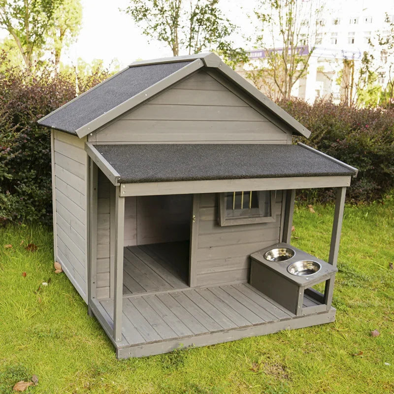 Wood Dog House Four Seasons Outdoor Rainproof