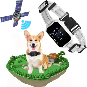 Electric Shock Vibrate GPS Wireless Dog Adjustable Collar