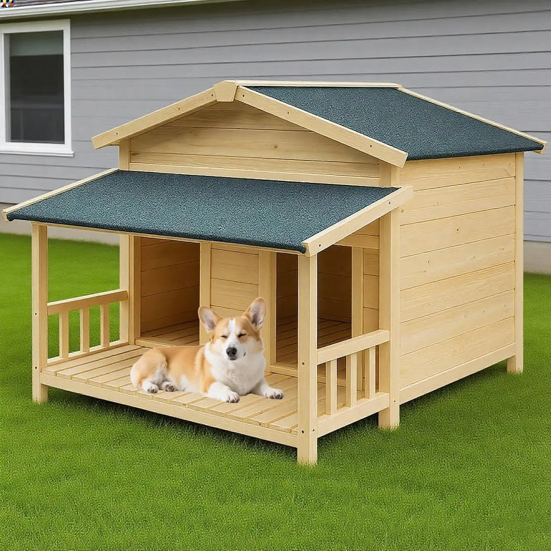 Large Outdoor Wooden Dog House
