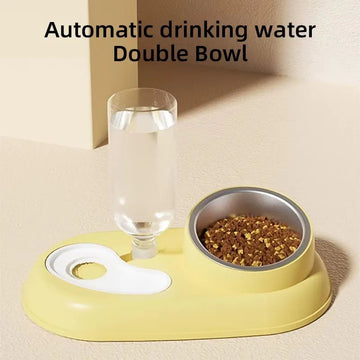 Small Dog & Cat Food Feeding Water Drinking Bowls Set